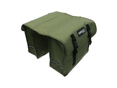 Dresco dubbele fietstas basic - 30 liter - groen