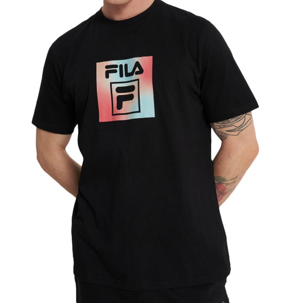 Camiseta Fila Negra Hombre Soft Plastisol 1/3