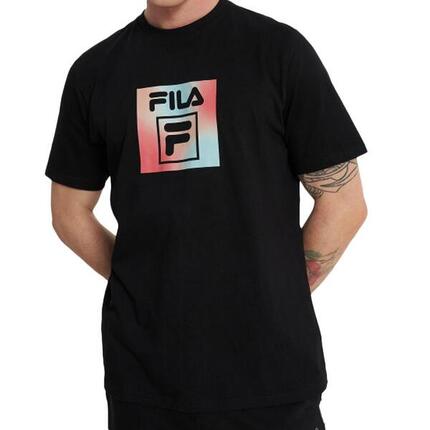 Camiseta Fila Negra Hombre Soft Plastisol
