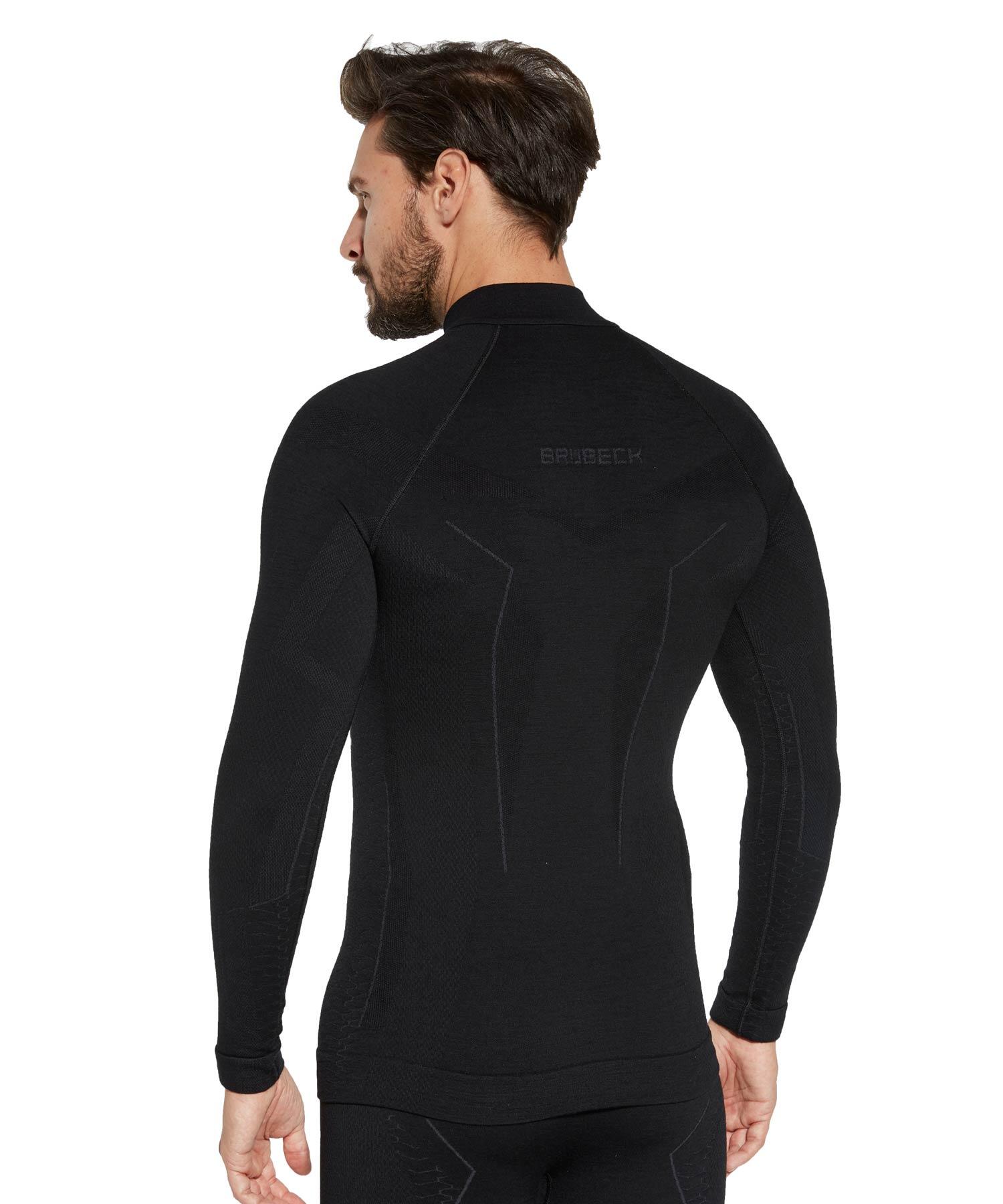 Bluza męska z krótkim ekspresem wełniana Brubeck EXTREME MERINO 2/6