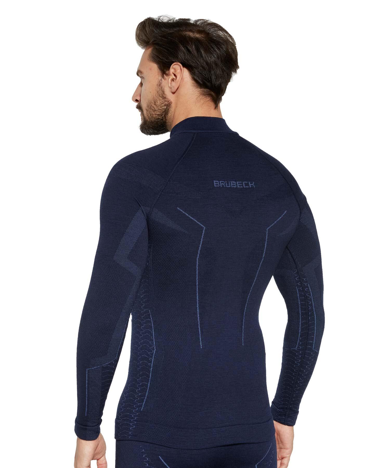 Bluza męska z krótkim ekspresem wełniana Brubeck EXTREME MERINO 2/5