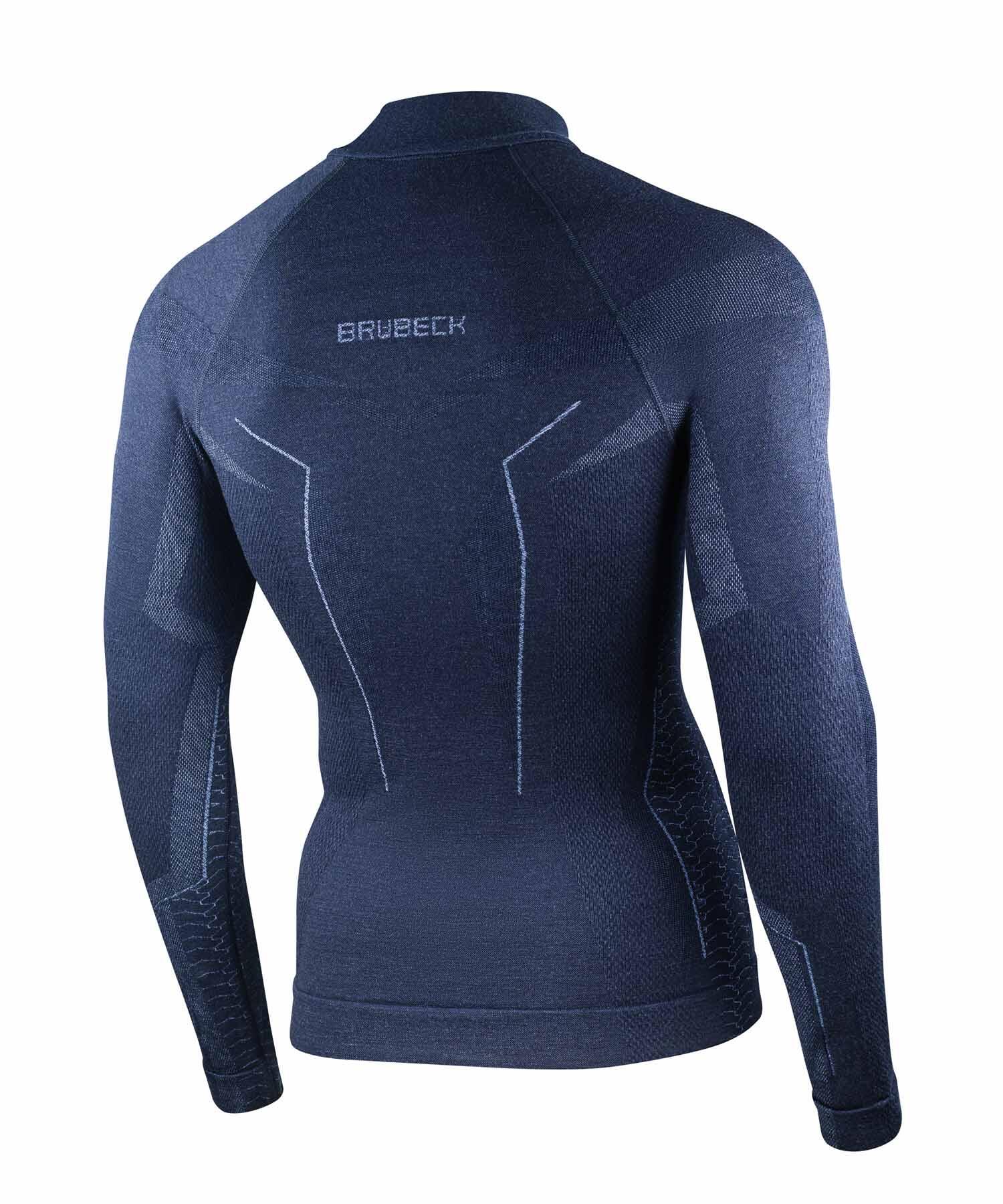 Bluza męska z krótkim ekspresem wełniana Brubeck EXTREME MERINO 4/5
