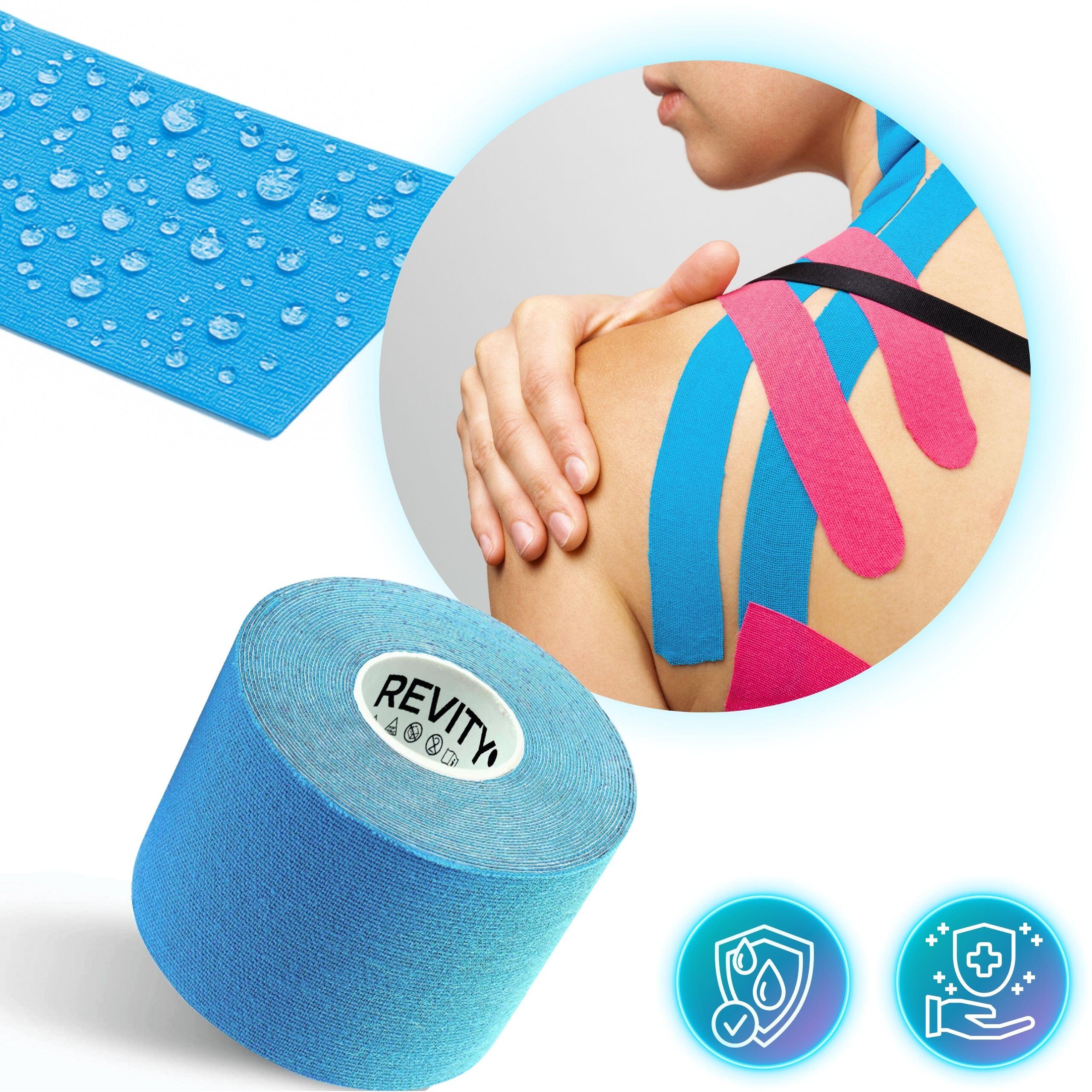 Cinta kinesiológica Kinesiotape 5 m × 5 cm, para lifting facial y busto, médico 7/7