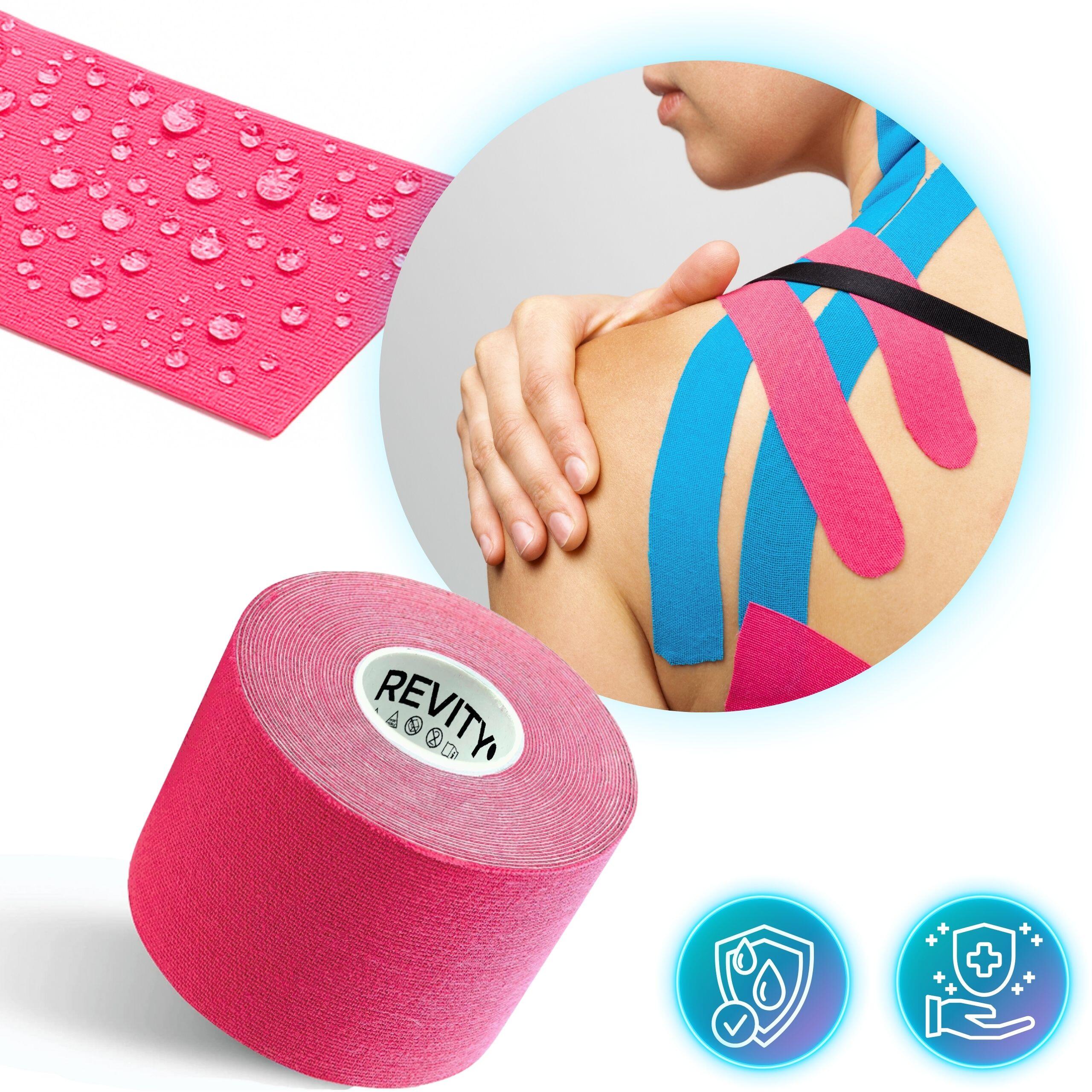 Cinta kinesiológica Kinesiotape 5 m × 5 cm, para lifting facial y busto, médico 7/7