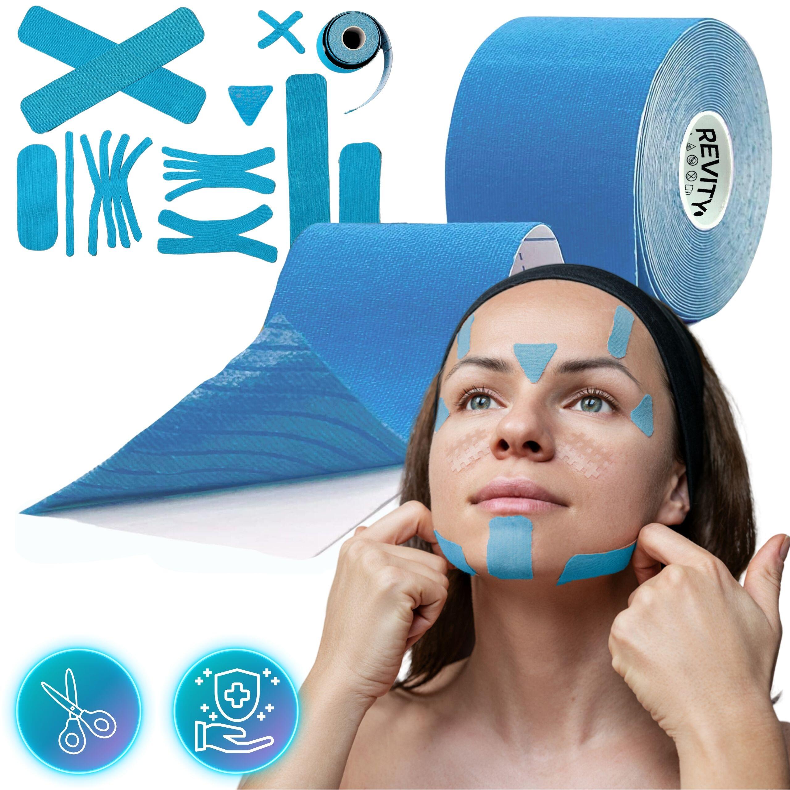 Cinta kinesiológica Kinesiotape 5 m × 5 cm, para lifting facial y busto, médico 4/7