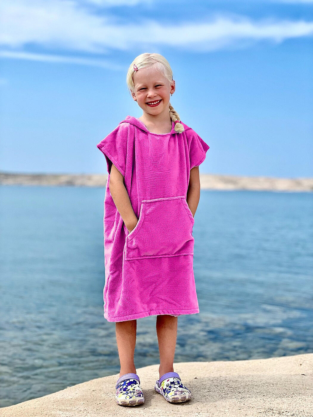 Handtuchponcho aus Premium-Baumwolle für Kinder 2/2