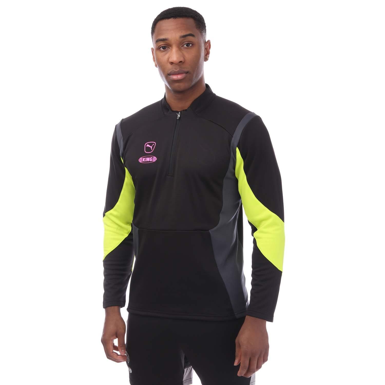PUMA Mens King Pro Quarter Zip Top (Black)