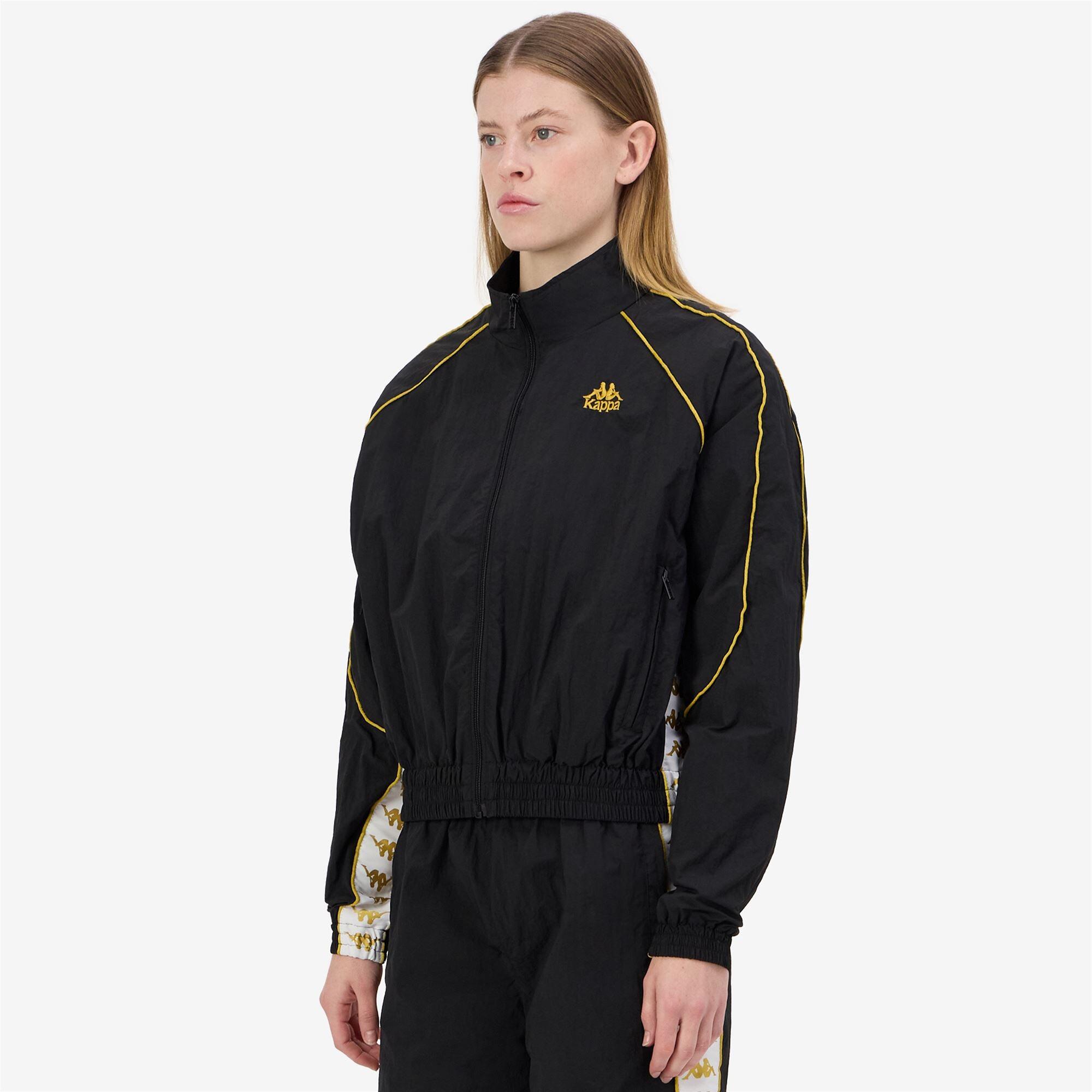 Felpa da donna in poliammide nero da streetwear sportivo 5/7