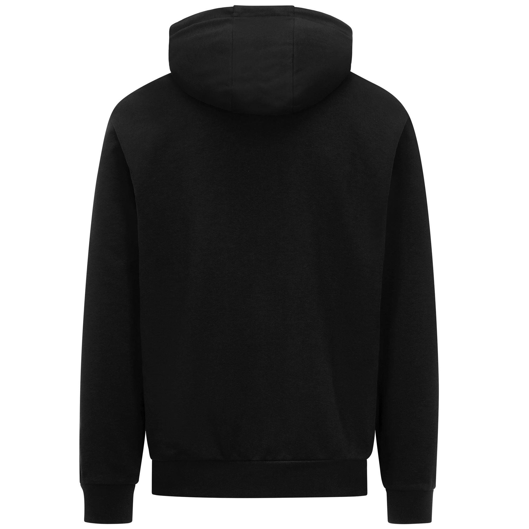 Felpa con zip da uomo in cotone nero da sportivo 3/5