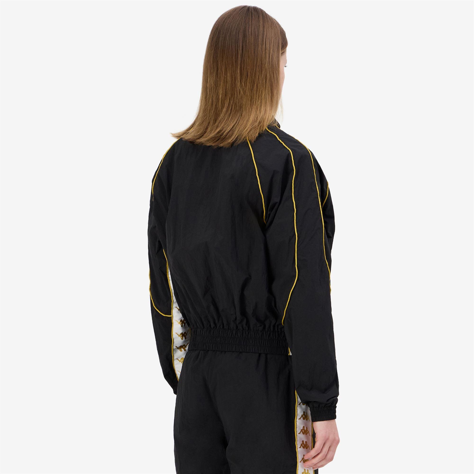 Felpa da donna in poliammide nero da streetwear sportivo 6/7