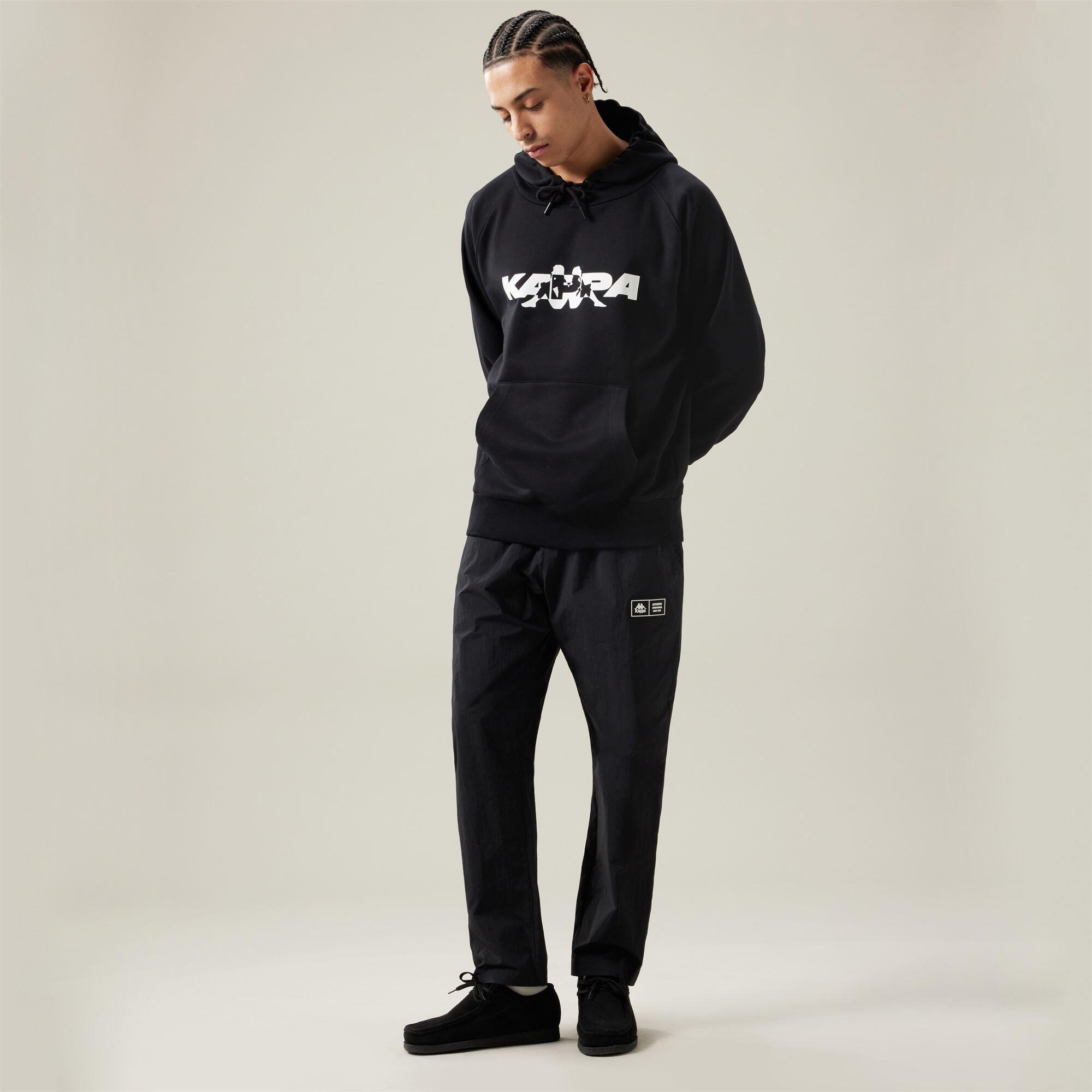 Felpa da uomo in cotone nero da streetwear sportivo 3/7
