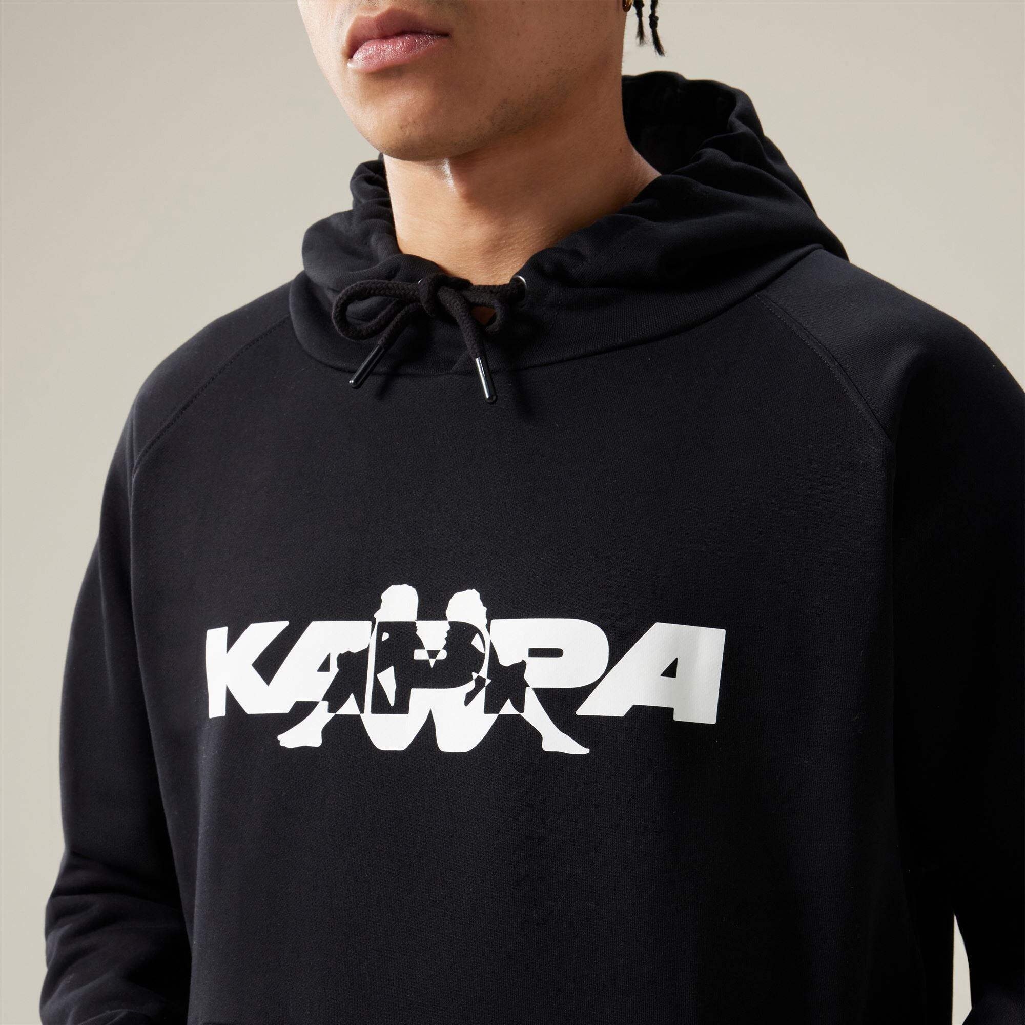 Felpa da uomo in cotone nero da streetwear sportivo 5/7