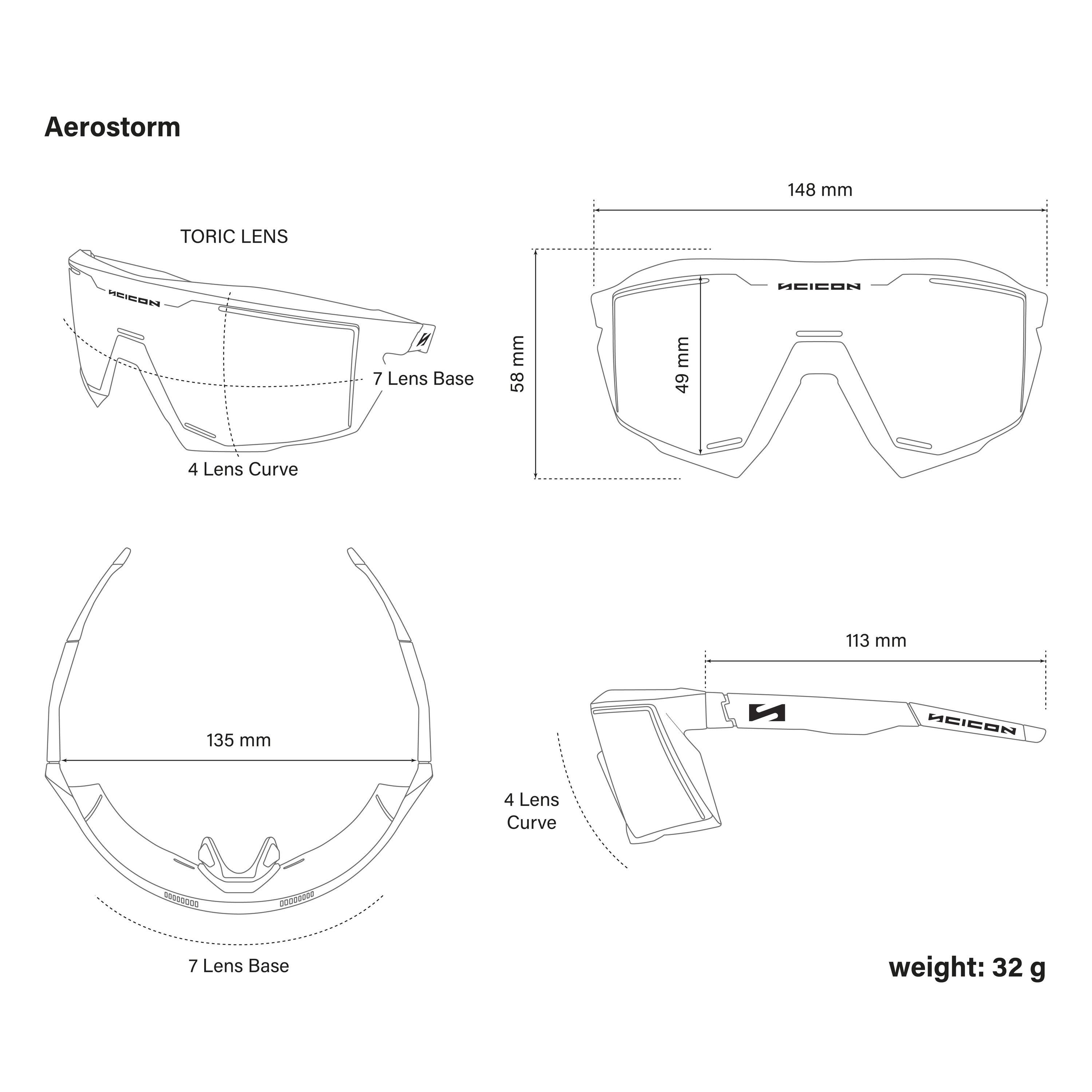 Aerostorm Sportzonnebril Multimirror Paars 6/6
