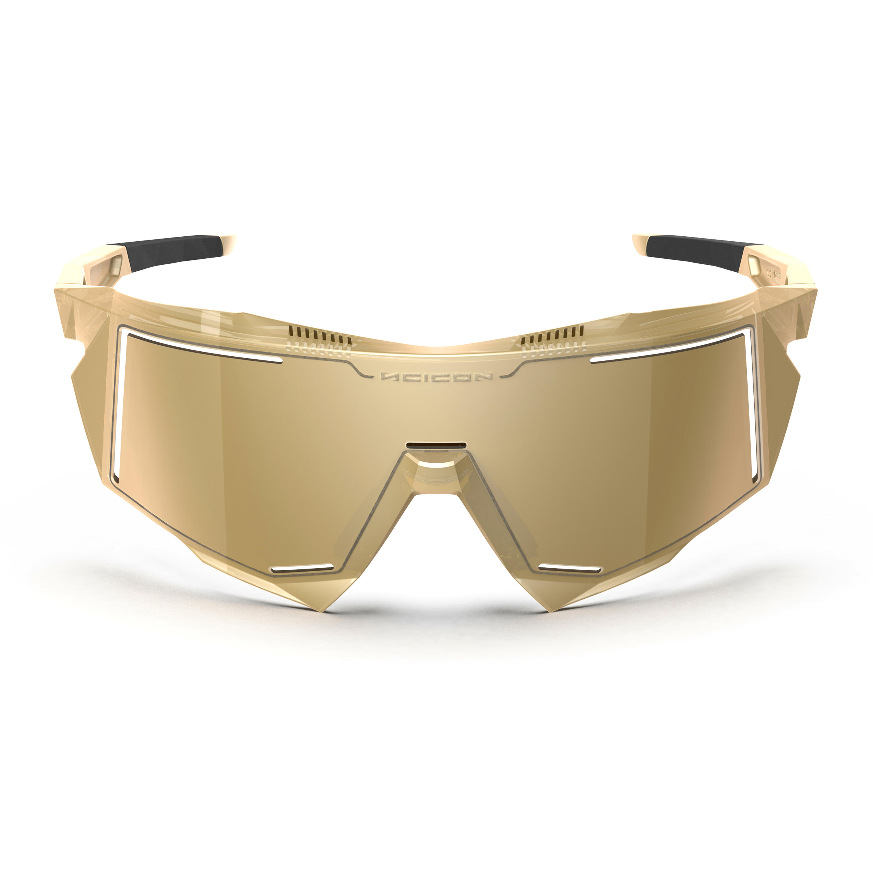 Sportowe okulary przeciwsłoneczne Aerostorm Złote z powłoką lustrzaną 2/6