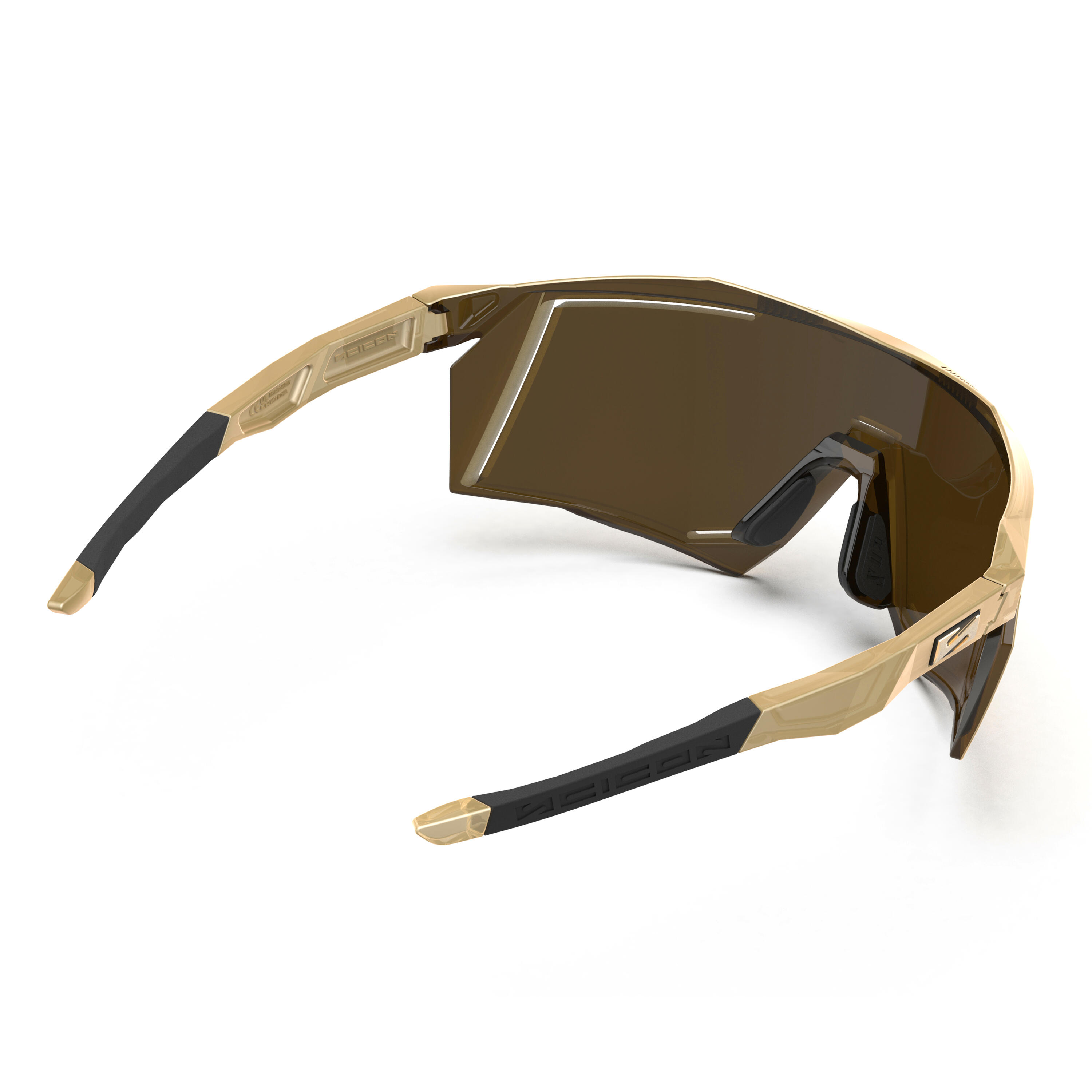 Sportowe okulary przeciwsłoneczne Aerostorm Złote z powłoką lustrzaną 4/6