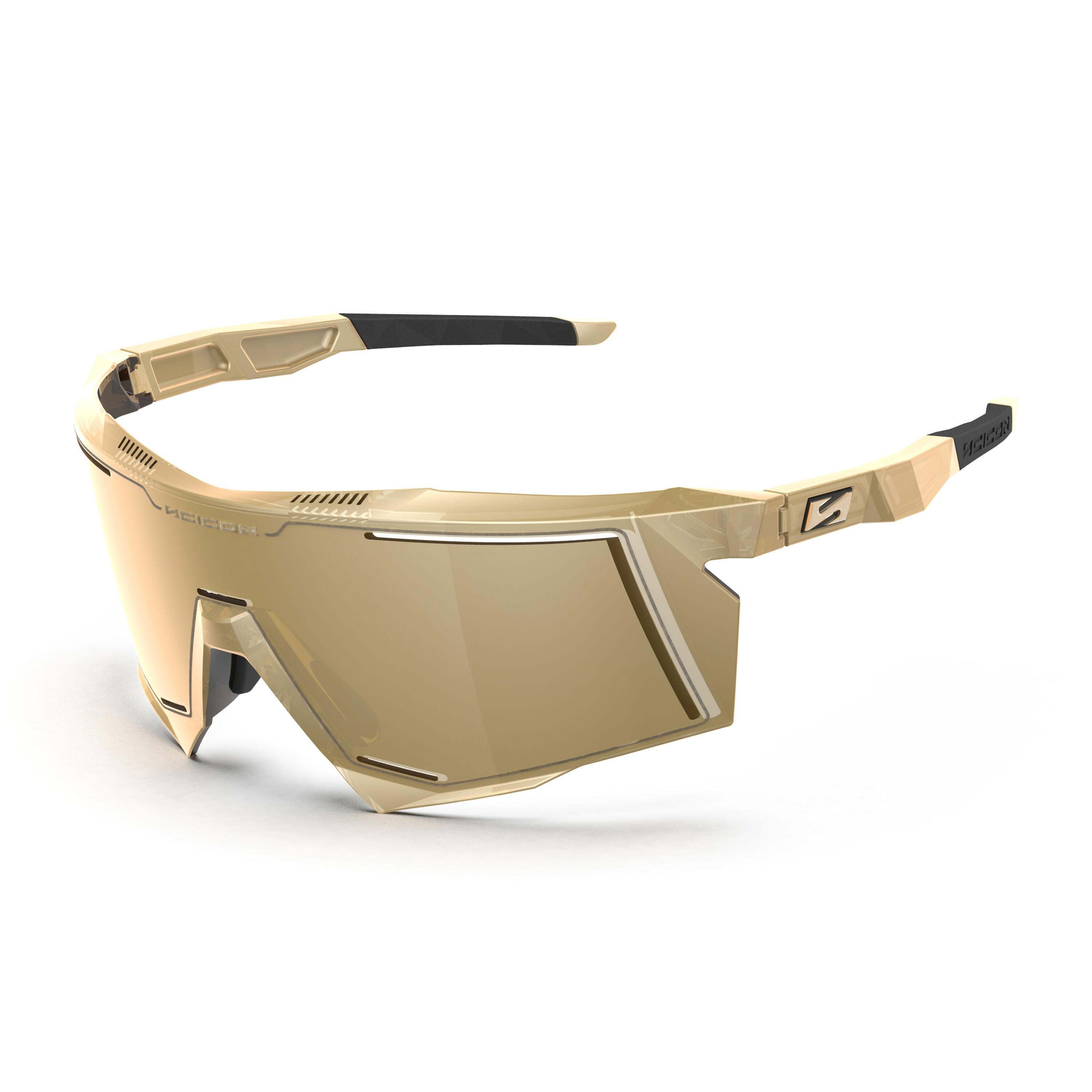 SCICON SPORTS Óculos Desportivos Aerostorm Multiespelho Dourado