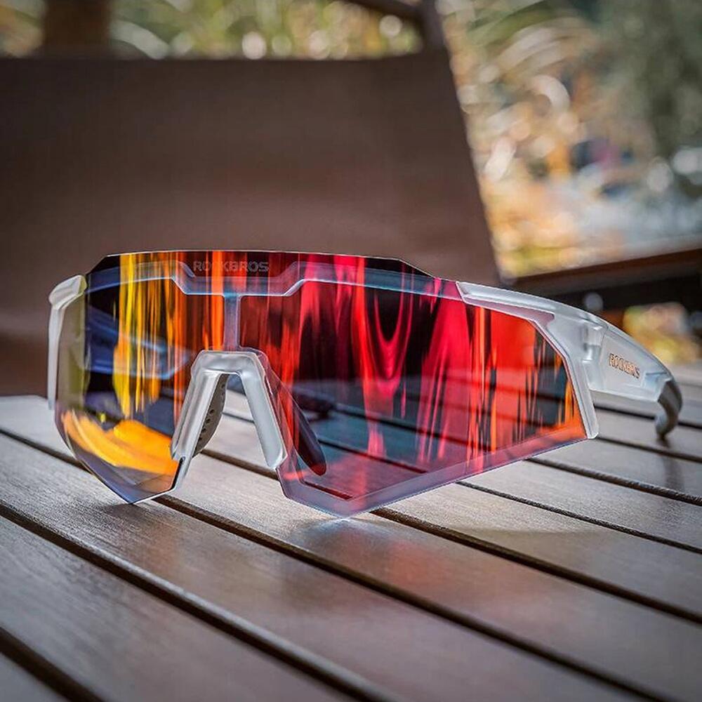 ROCKBROS Fietsbril Meekleurende Sportbril Zonnebril voor Dames Heren UV400-bescherming TR90-frame voor sport Fietsen Vissen