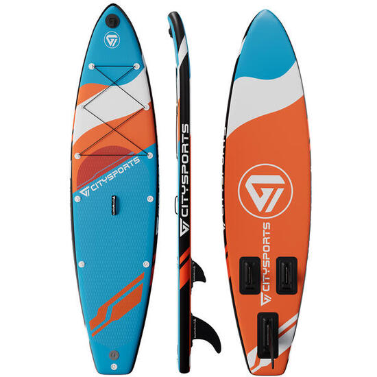 Deska SUP 10'5" – nadmuchiwana, pomarańczowa, zestaw kompletny
