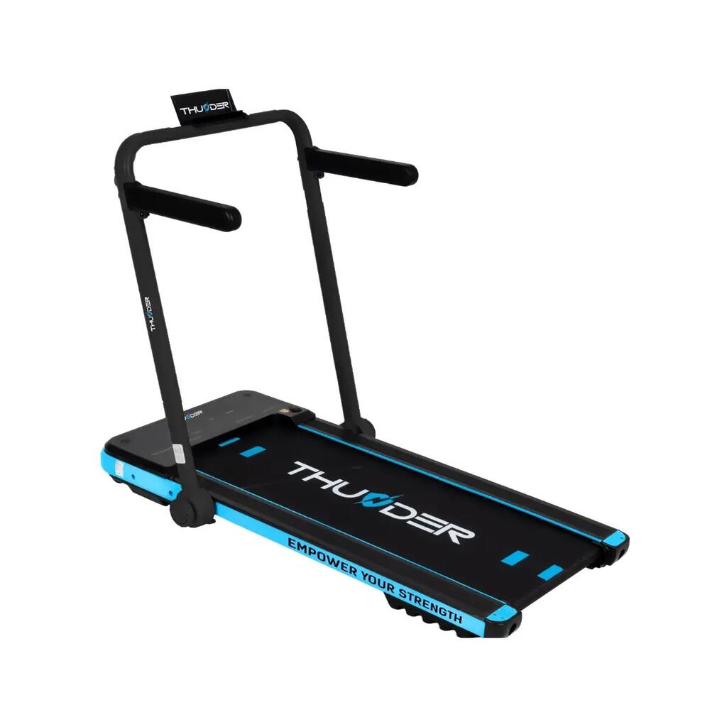Elektrický bežecký pás 2 v 1 skladací THUNDER IMPACT-BLUE12 km/h