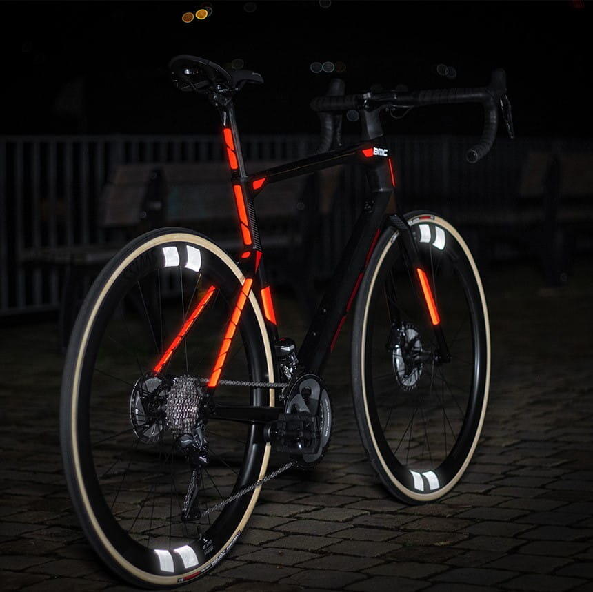 reflektierende Aufkleber Sticker Fahrrad Helm Reflektor Folie MTB für Sicherheit 3/6