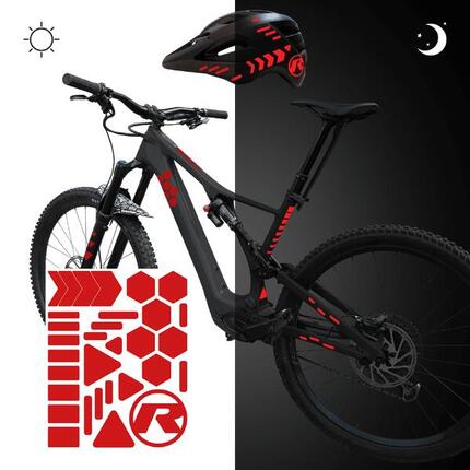 reflektierende Aufkleber Sticker Fahrrad Helm Reflektor Folie MTB für Sicherheit