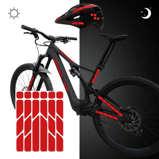 reflektierende Aufkleber Sticker Fahrrad Helm Reflektor Folie MTB für Sicherheit