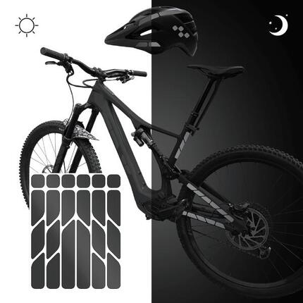 reflektierende Aufkleber Sticker Fahrrad Helm Reflektor Folie MTB für Sicherheit