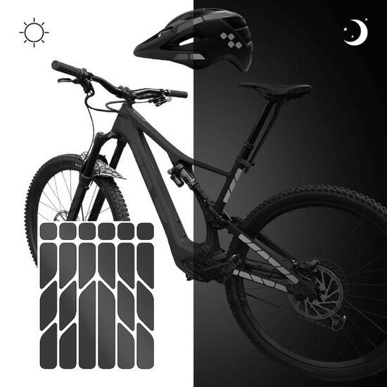 reflektierende Aufkleber Sticker Fahrrad Helm Reflektor Folie MTB für Sicherheit