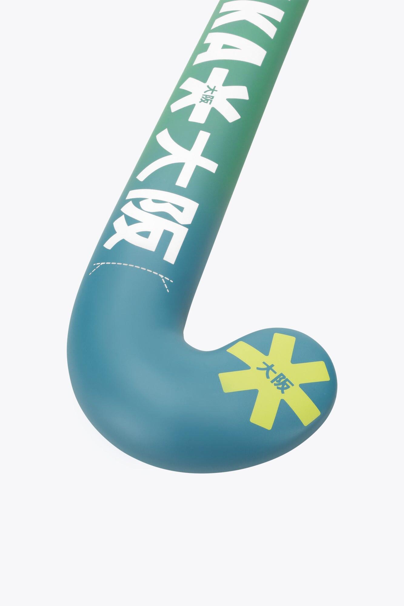 Osaka Hockeystick Mid Bow GF | Blauw-Lime Gradient 3/6