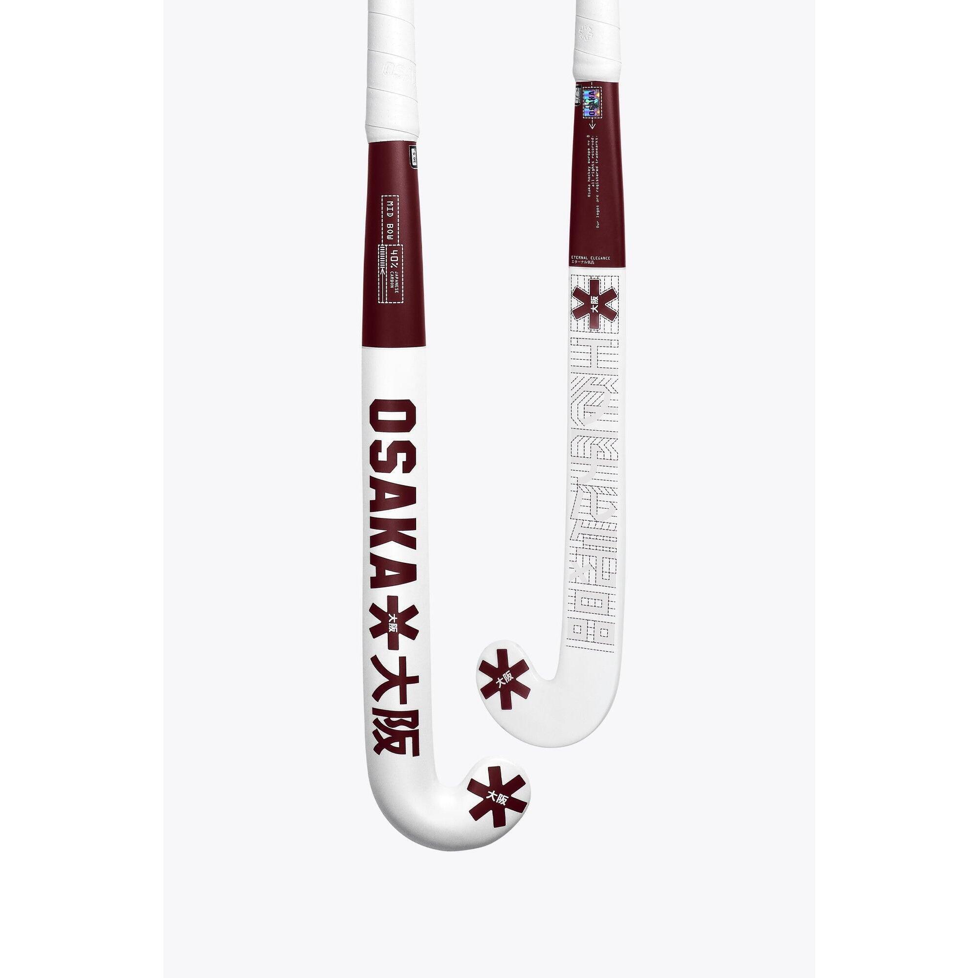 Osaka - Crosse De Hockey Sur Gazon Osaka Mid Bow 40 | Vernis Cerisier - Stick De Hockey - Orange|rouge - 37,5" - Decathlon