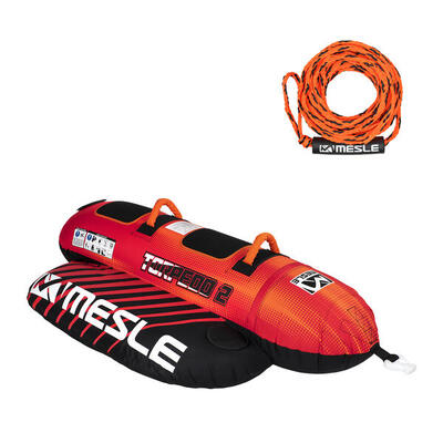 Wassergleiter Torpedo 2 Personen mit Leine Bananenboot rot Mesle