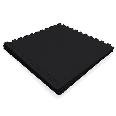 Vloermatten rubber - beschermingsmatten - 4 matten + 8 eindstukken - puzzel mat