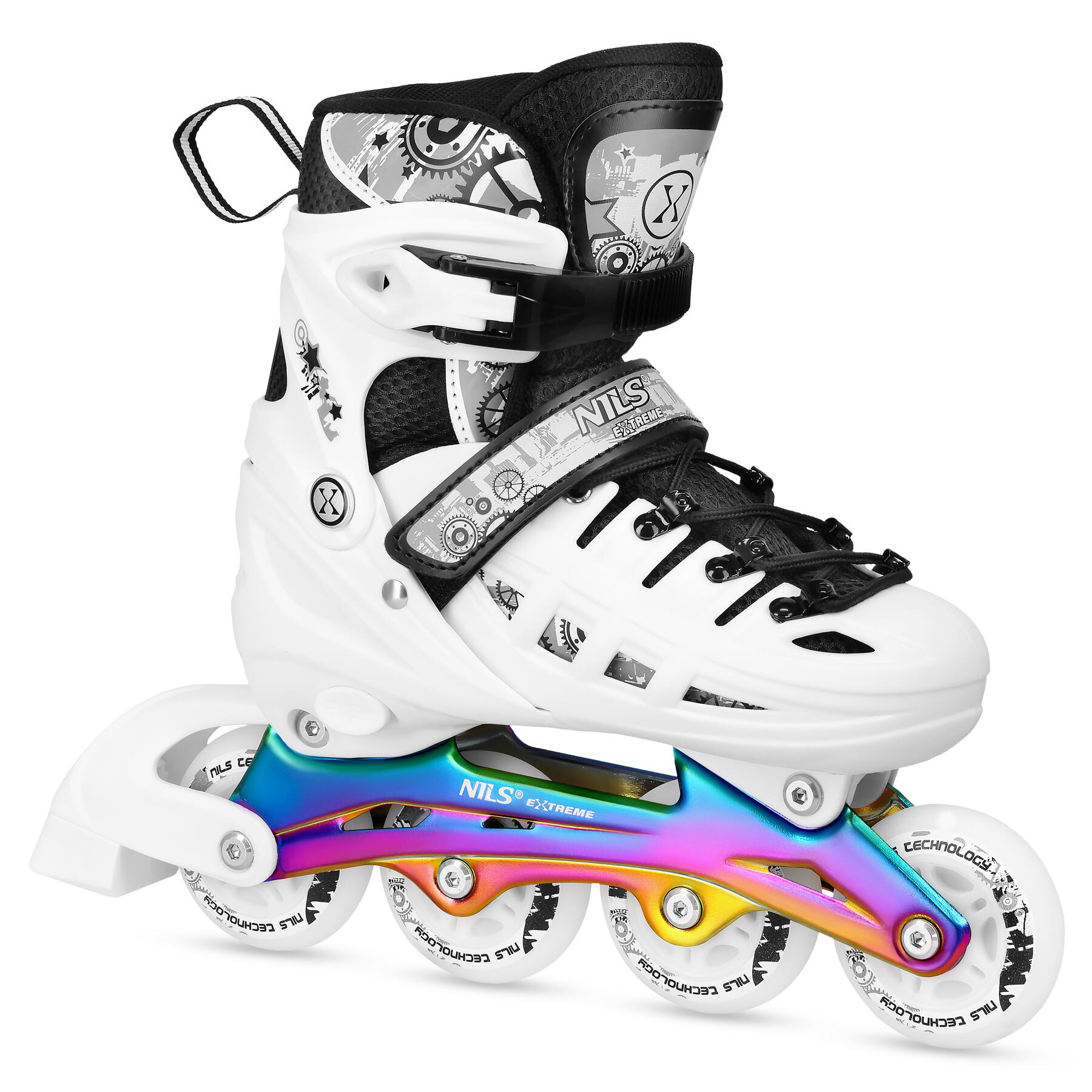 Rollers LED 4 en 1 Rainbow avec patins de hockey  NH10905 Nils Extreme 3/7