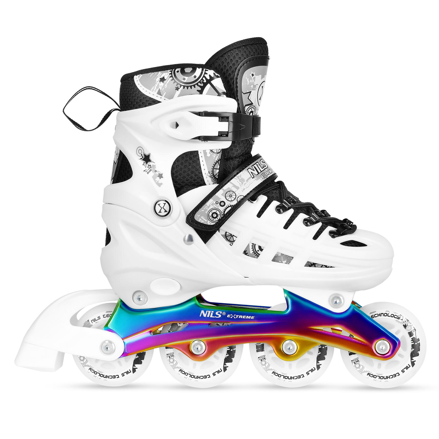 Rollers LED 4 en 1 Rainbow avec patins de hockey  NH10905 Nils Extreme 2/7