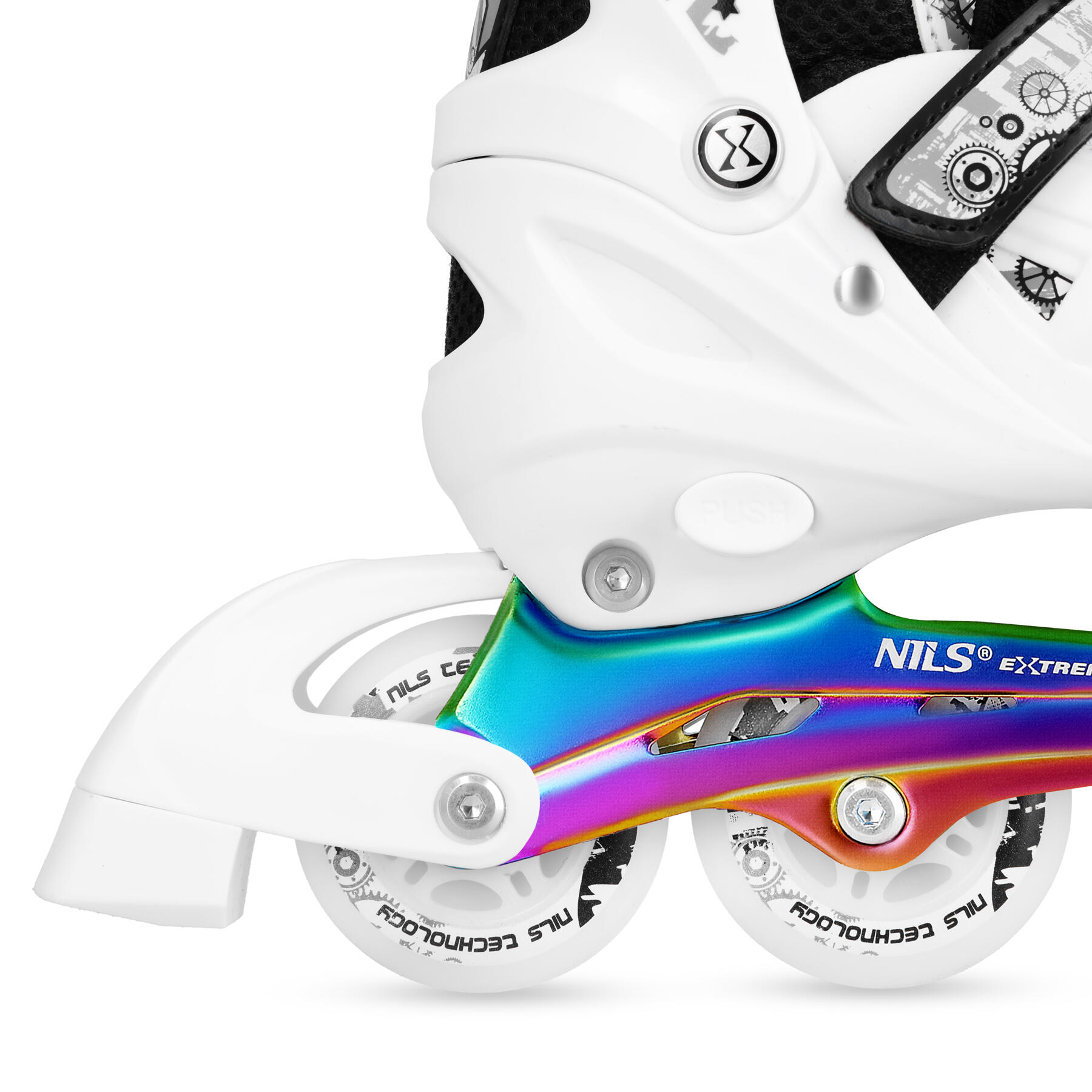 Rollers LED 4 en 1 Rainbow avec patins de hockey  NH10905 Nils Extreme 7/7