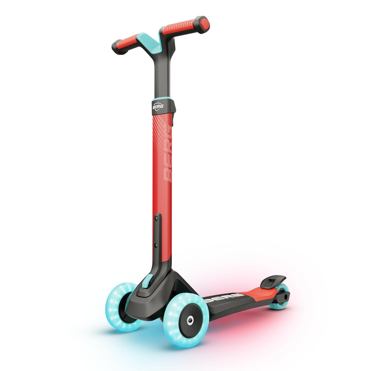 Berg - Trottinette Pliable Berg Nexo 3 Roues Avec Roues Led Et Deck Led Rouge - Trottinette - Rouge - Taille Unique - Decathlon