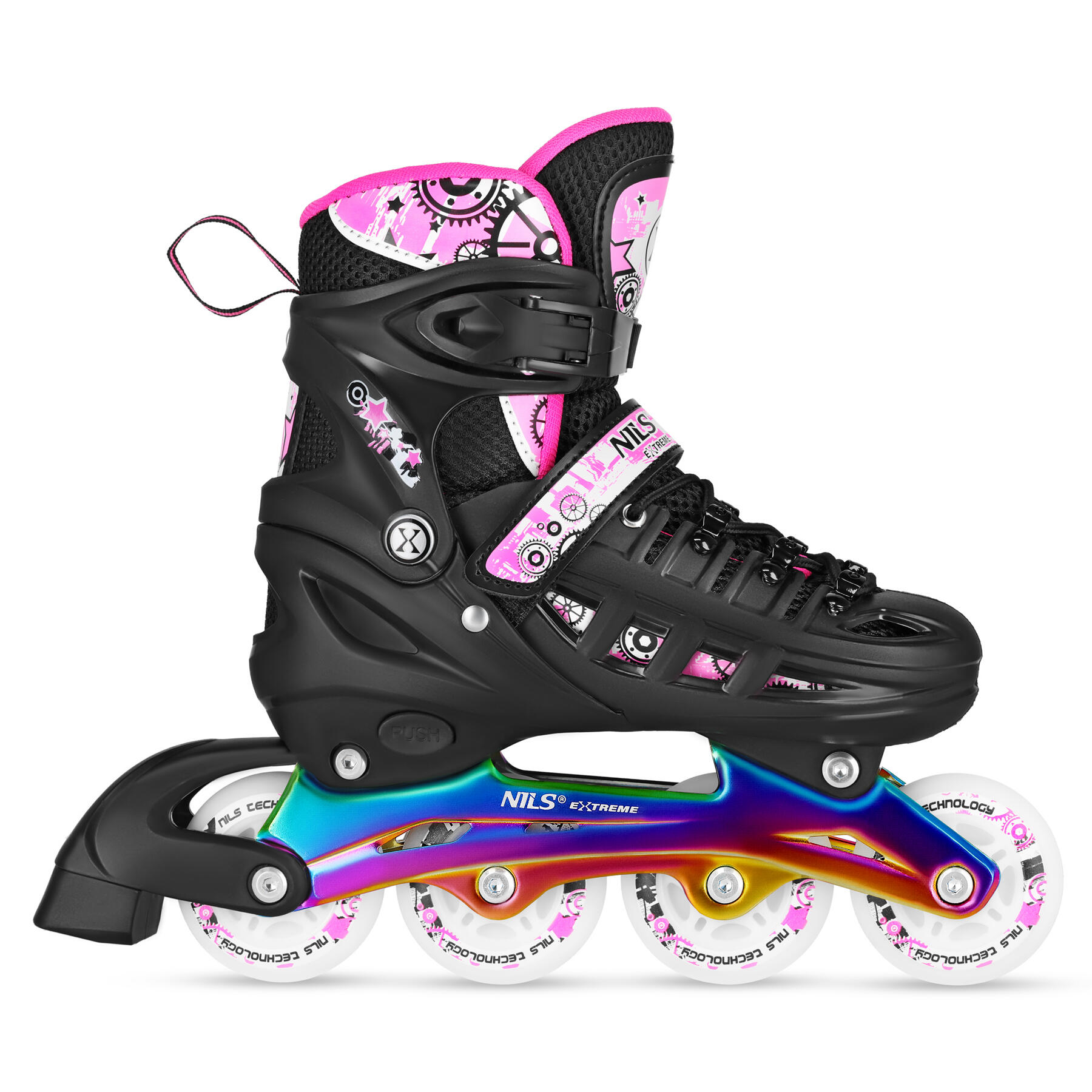 Rollers LED 4 en 1 Rainbow avec patins de hockey  NH10905 Nils Extreme 3/7