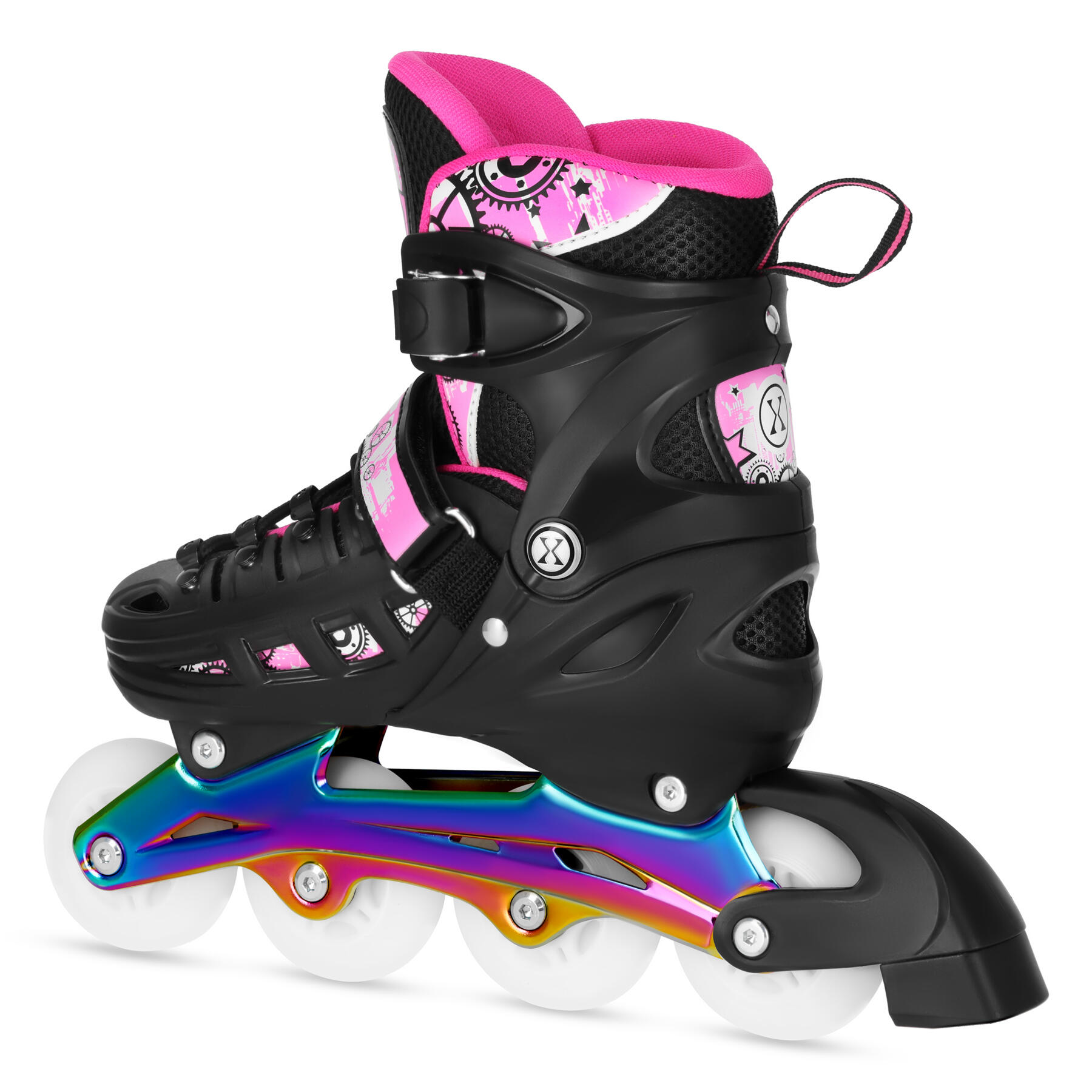 Rollers LED 4 en 1 Rainbow avec patins de hockey  NH10905 Nils Extreme 4/7