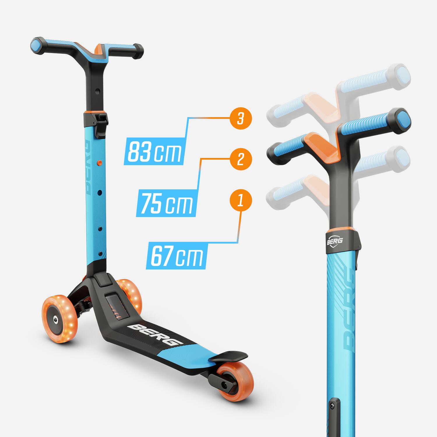 Trottinette pour Enfants, 2+ Ans, Pliable, LED-Deck, Nexo Bleu 2/7