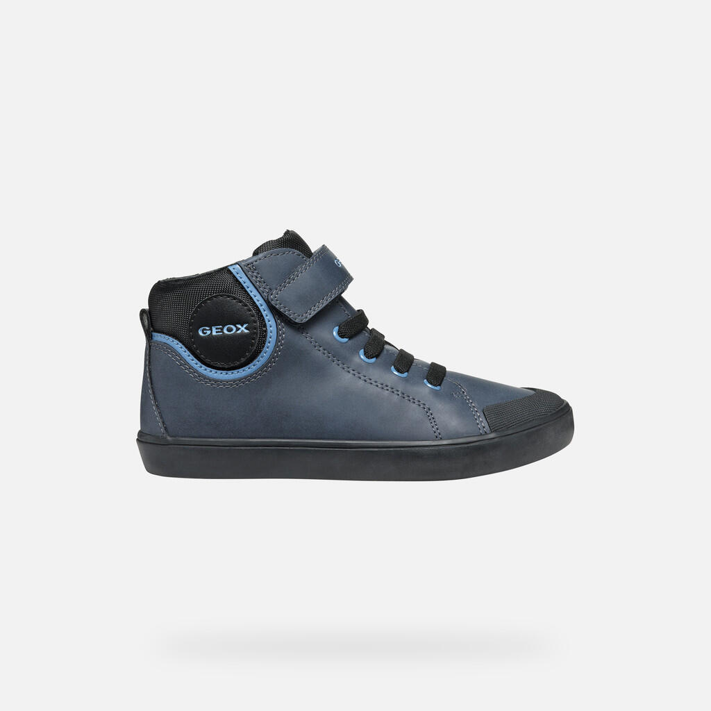 Baskets Garçon J GISLI BOY Bleu Marine/Bleu Clair 3/7