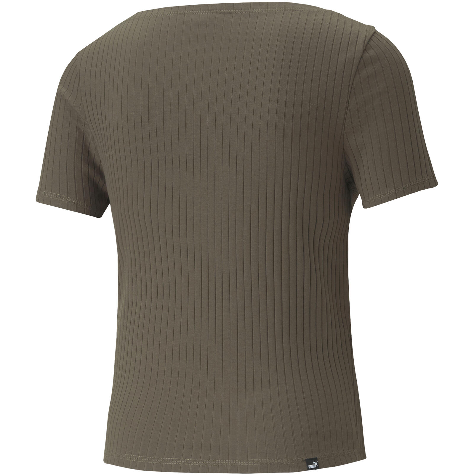 T-Shirt Puma Ribbed Slim, Verde, Mulheres 2/5