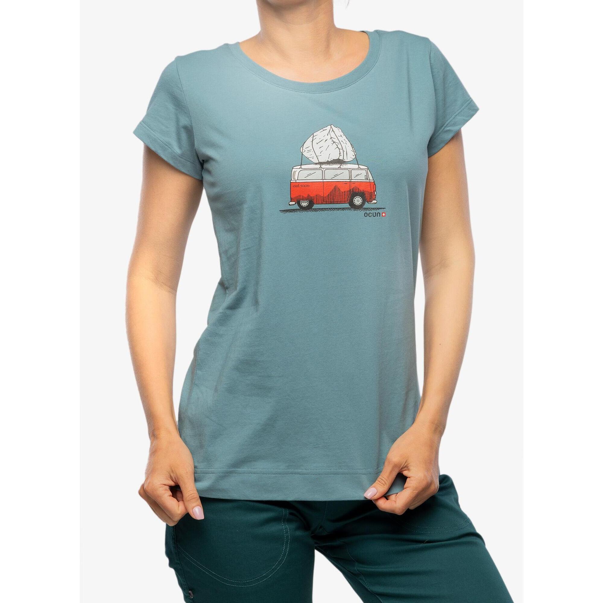 Ocun - T-shirt Femme Ocún Classic T Coton Bleu Imprimé Escalade - Maillot Manches Courtes - Vert - Decathlon