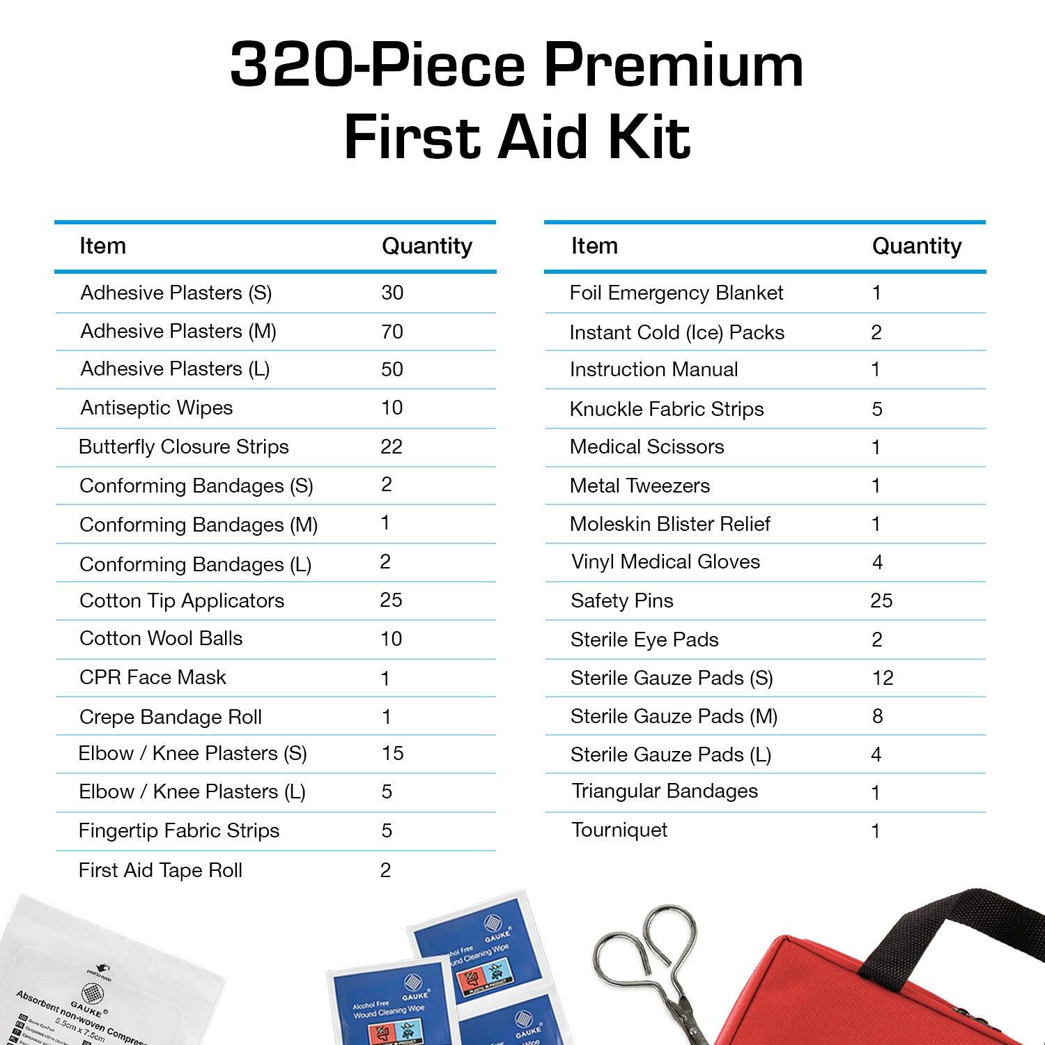Trousse de premiers secours premium 320 pièces 4/7