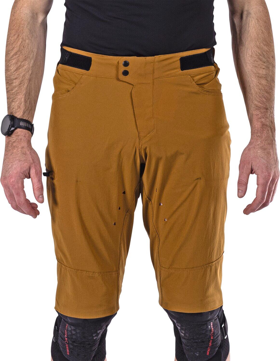 Pantaloncini MTB corti Trail 2.0 comodie resistenti Marrone Uomo 3/7