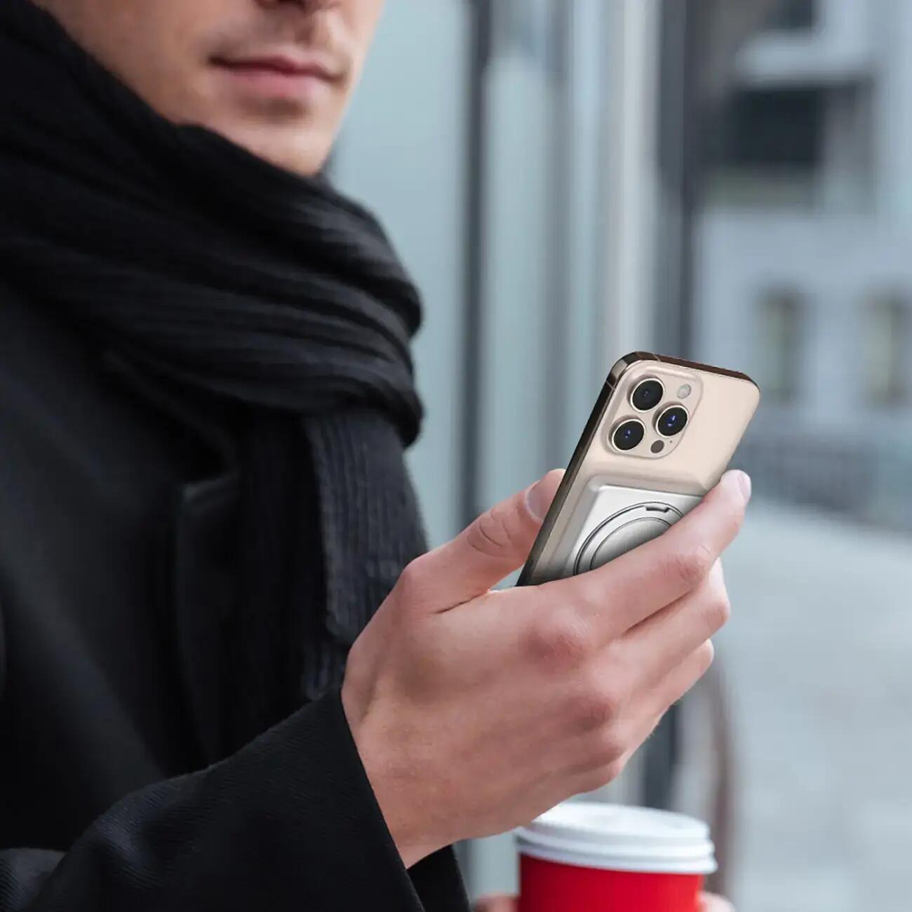 Powerbank Dudao k28 10000mah 22.5w metalowa obudowa z pierścieniem-podstawką 2/6