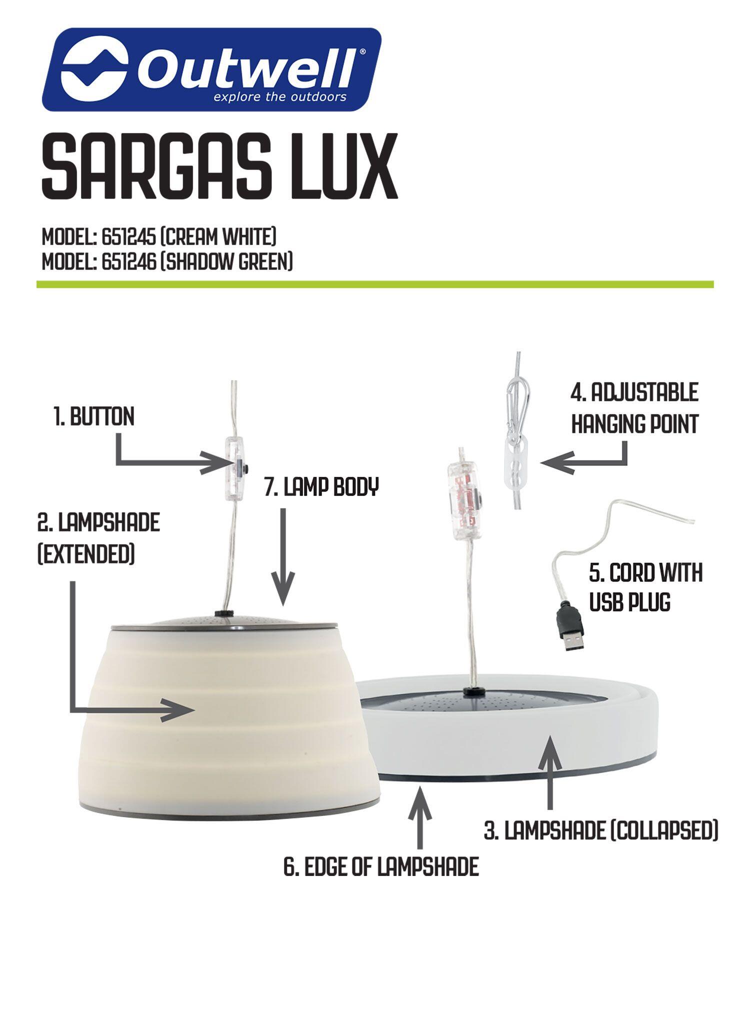 Lampa namiotowa Outwell Sargas Lux 4/4