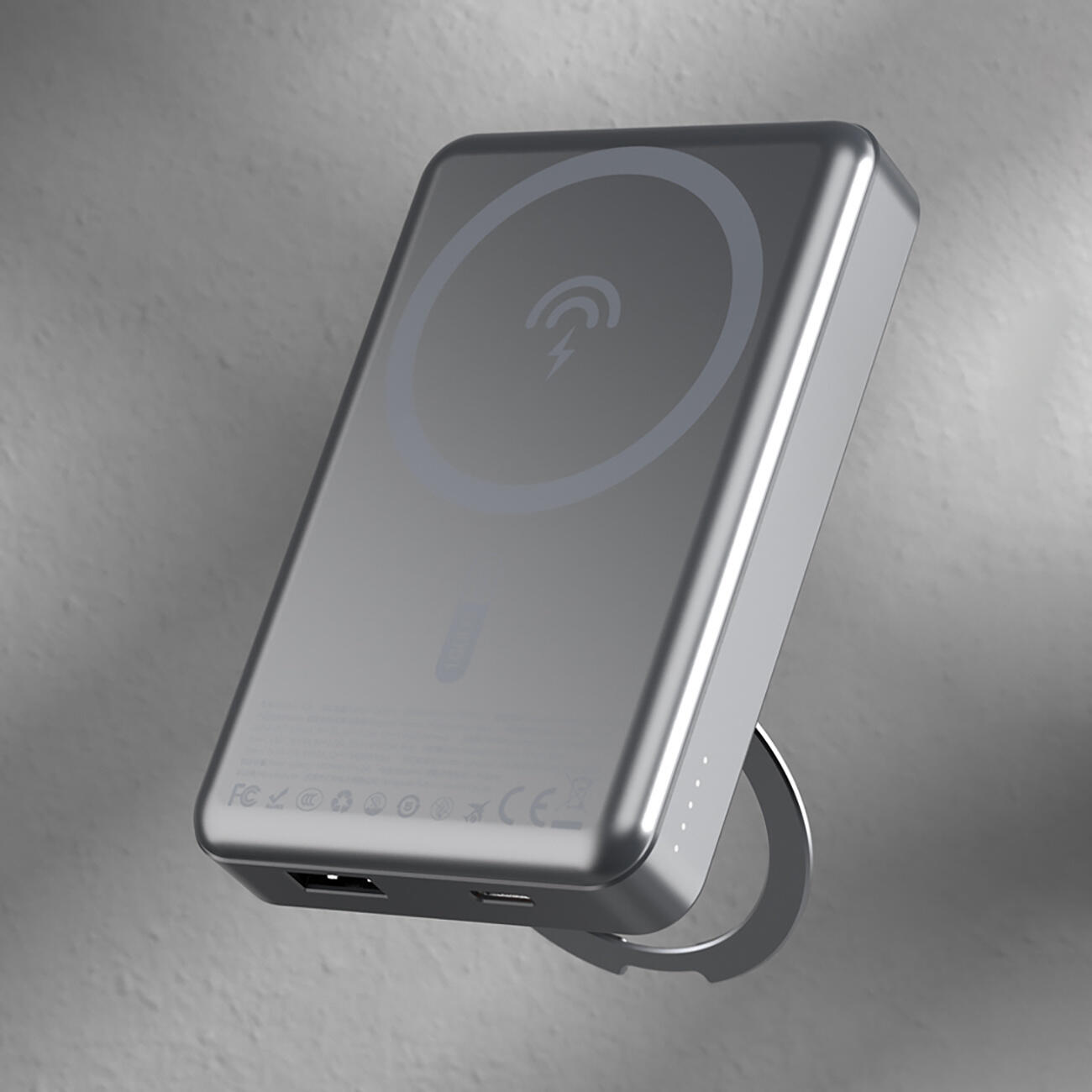 Powerbank Dudao k28 10000mah 22.5w metalowa obudowa z pierścieniem-podstawką 2/7