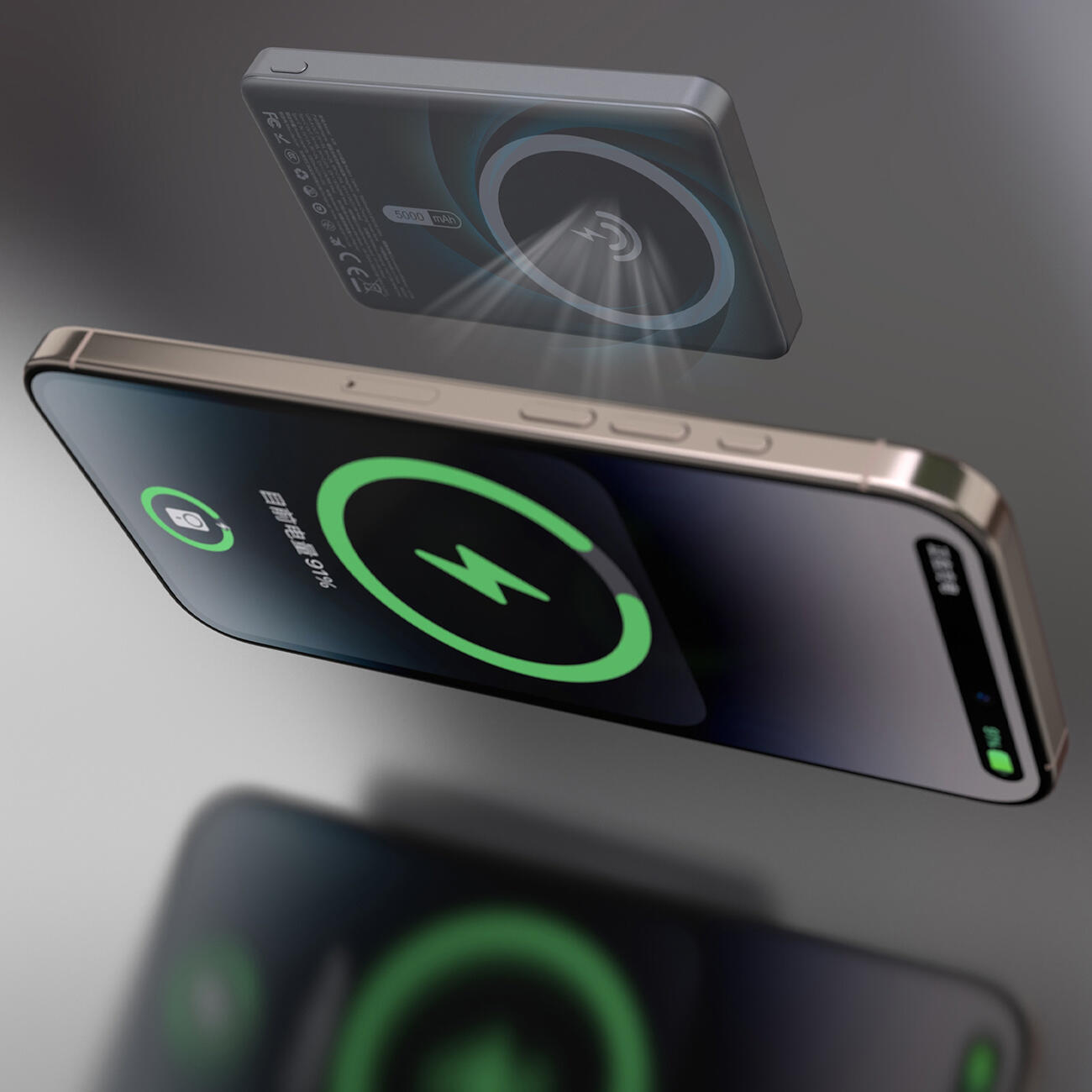 Powerbank Dudao k28 10000mah 22.5w metalowa obudowa z pierścieniem-podstawką 4/7