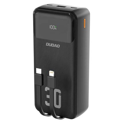 Powerbank Dudao k15max 30000mah 22.5w z wbudowanymi kablami
