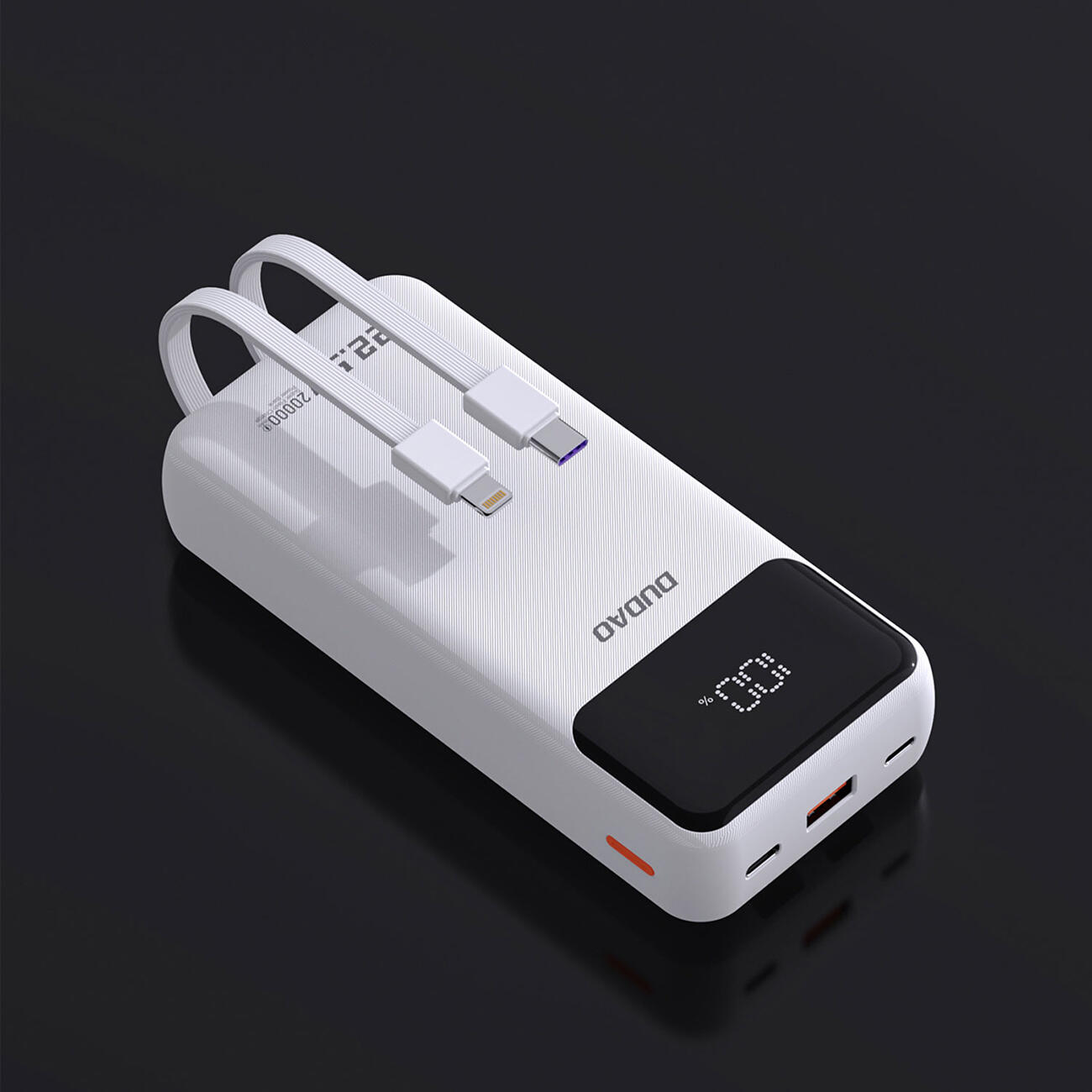 Powerbank Dudao k15pro 20000mAh 22.5W pd usb-c / usb-a / wbudowane kable 7/7